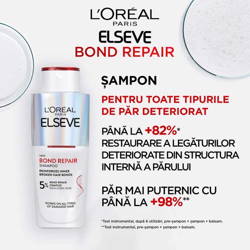 Șampon Elseve Bond Repair pentru păr deteriorat proprietati