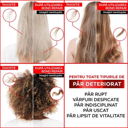 Șampon Elseve Bond Repair pentru păr deteriorat inainte si dupa