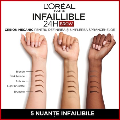 Infaillible Brow 24H Triangular 5 nuante