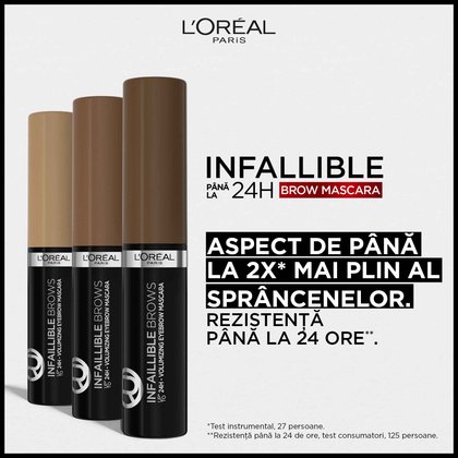 Infaillible 24H Brow Light Brunette cu volum