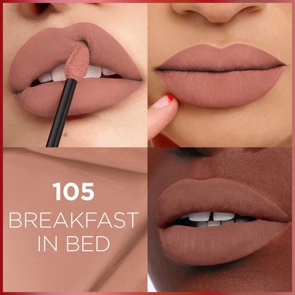 ruj lichid mat infaillible matte resistance 105 breakfast in bed nuanta 105