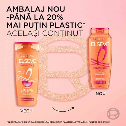 Sampon Elseve Dream Long pentru par lung inainte si dupa