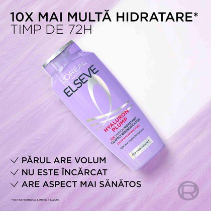 Șampon Elseve Hyaluron Plump pentru păr deshidratat acid hialuronic