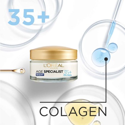 crema antirid hidratanta de noapte age specialist 35+ colagen