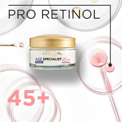 crema antirid hidratanta de noapte age specialist 45+ pro-retinol