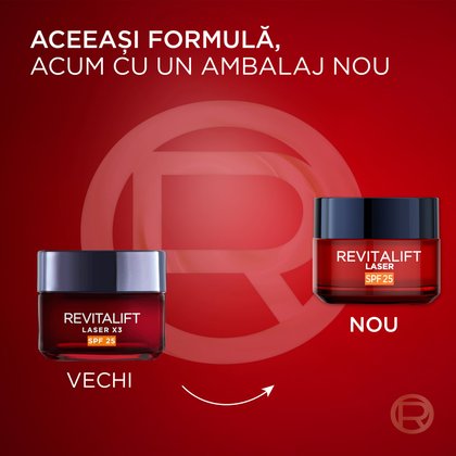crema antirid de zi cu spf 25 revitalift laser 3 ingrediente active