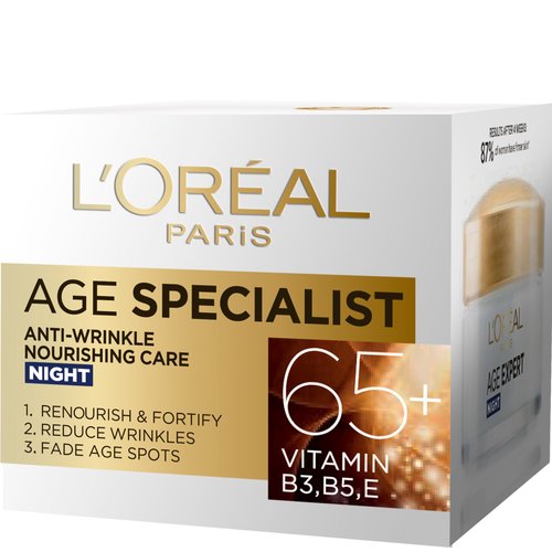 crema antirid hidratanta de noapte age specialist 55+ loreal paris